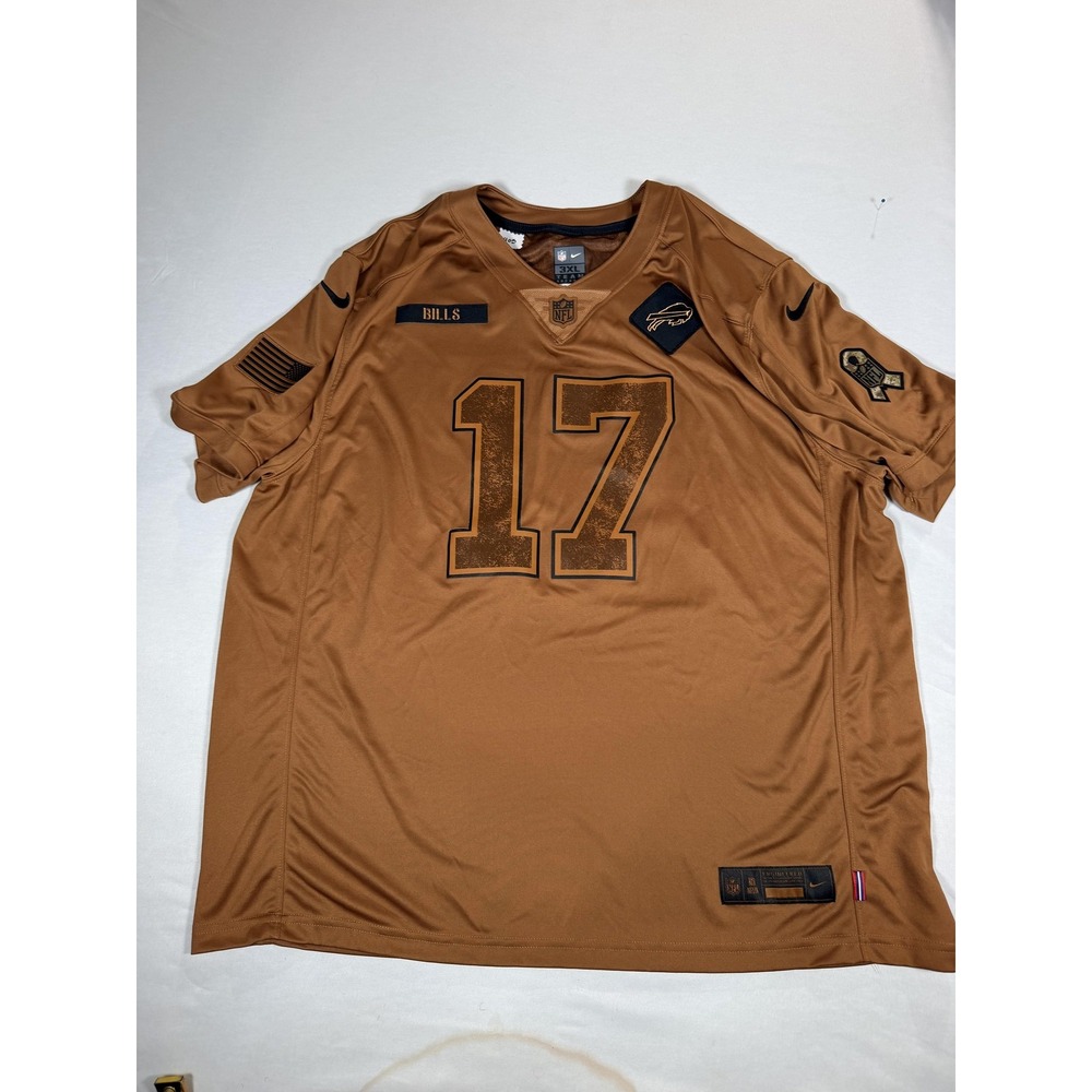 Buffalo Bills Jersey Mens 3XL Brown NFL Football Nike Allen 17 Salute To Service